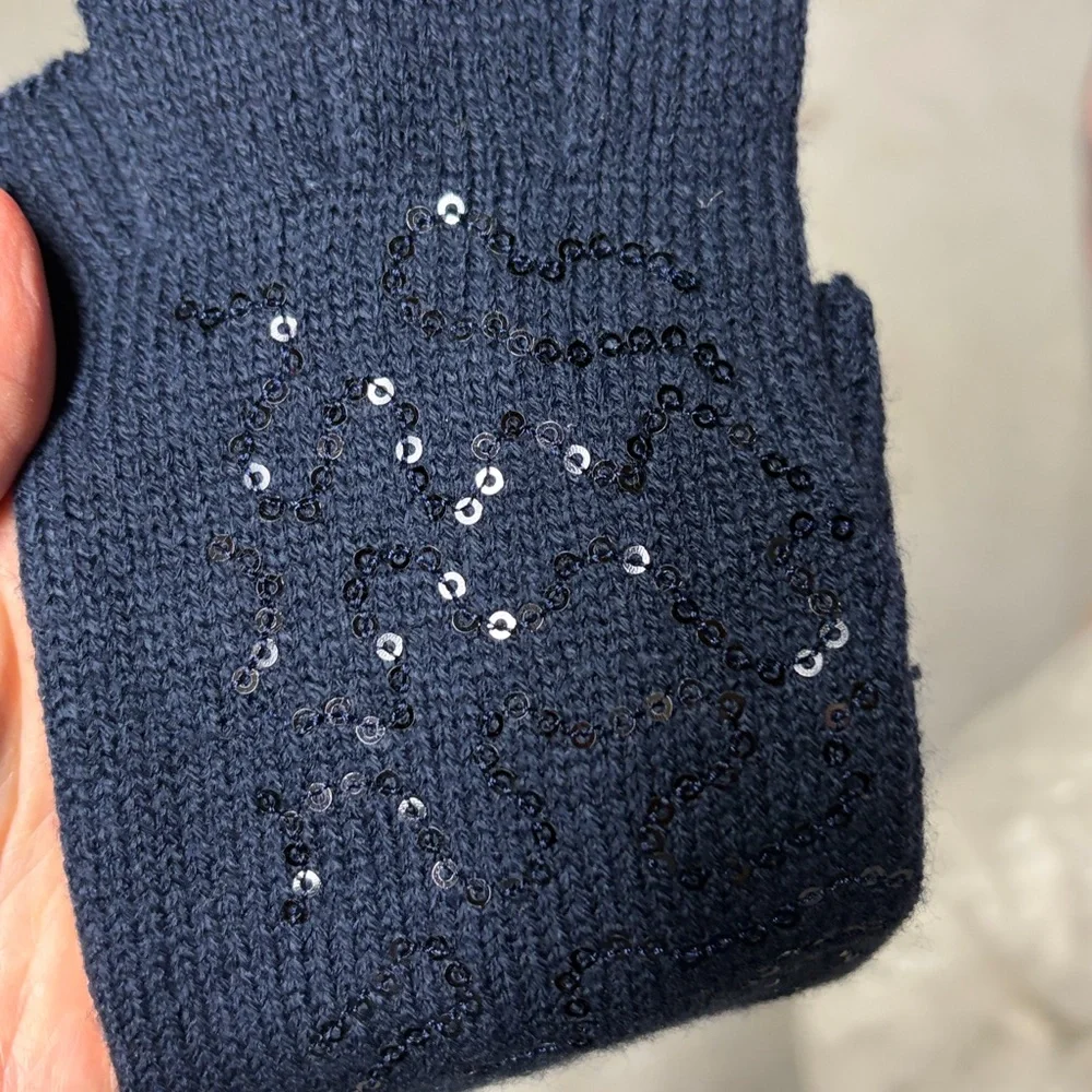 Aqua Sequin Half-to-Elbow Gloves Sparkle Evening Formal